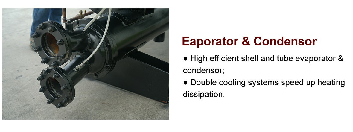 evaporator condenser of industrial chiller