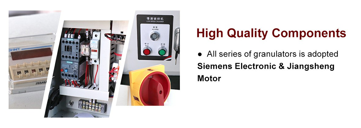 electric of low speed online plastic crusher
