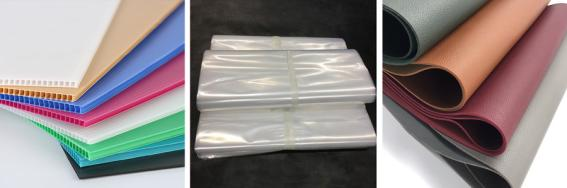 Soft plastic films and flexible packaging materials.