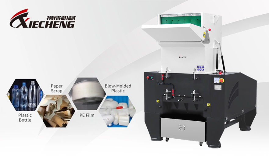 Flat type plastic crushing machine